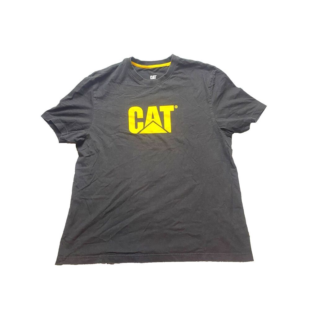 Caterpillar Shirt Adult‎ Extra Large Black Workwear Equipment Bulldozer Cat Mens